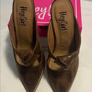Corkys Hey Girl Brown Mules